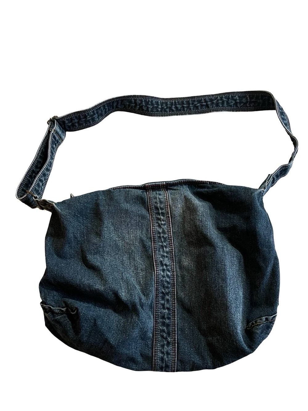 Vintage Y2K Note Denim Hobo Shoulder Bag